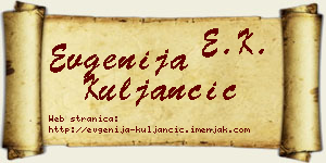 Evgenija Kuljančić vizit kartica